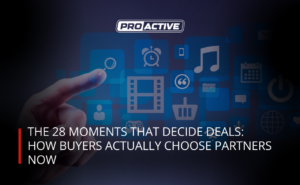 Read more about the article The 28 Moments That Decide Deals: How Buyers Actually Choose Partners Now